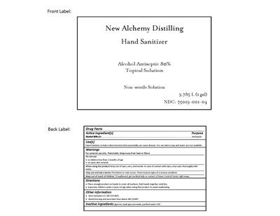 3.785 L Label (Na 1 Gal Hand Sanitizer Label)